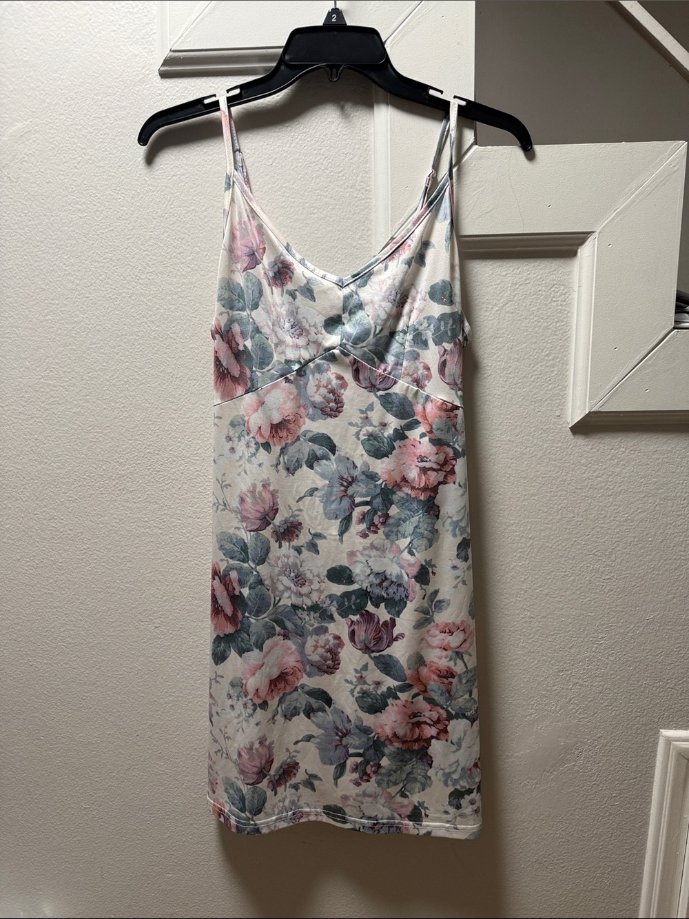 Floral Slip Dress in Soft Pink and Sage